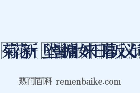 菊花新·坠髻慵妆来日暮反义词是什么意思的图片